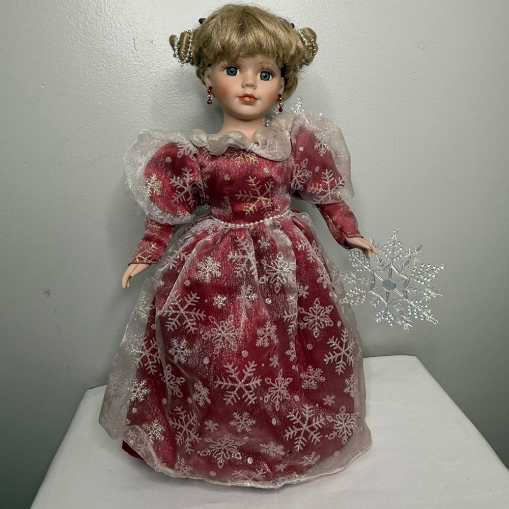 Snowflake Princess Porcelain Doll 16” Stand not included